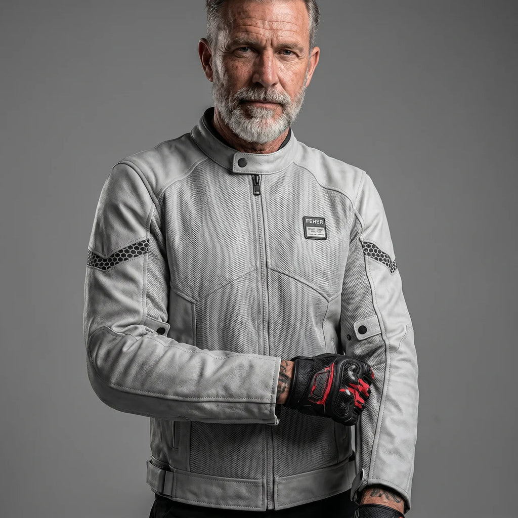 Blouson moto respirant de protection en maille